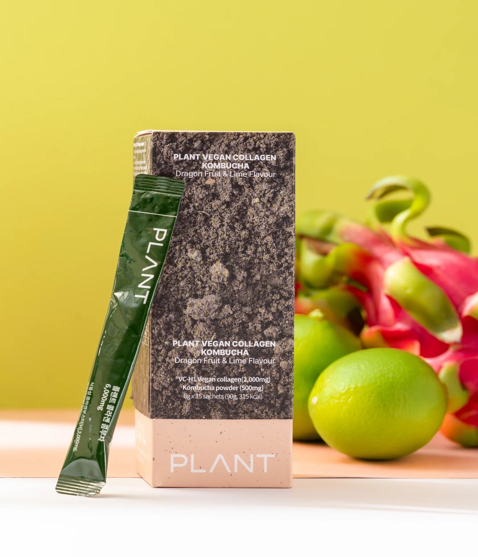 Kombucha Collagen Dragon Fruit & Lime Flavor- 15 Powder Sachets